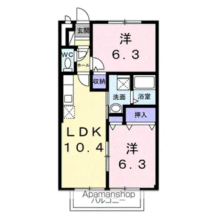コンフォート熊谷【2階】の間取り