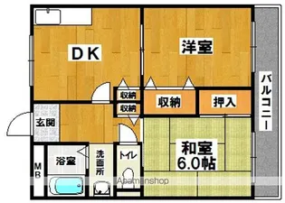 ロータリービルド南花田【3階】の間取り