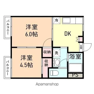 フォーブル戸出【203号室】の間取り