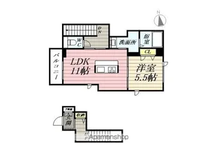 LE MAGNOLIA 薬師堂【2階】の間取り