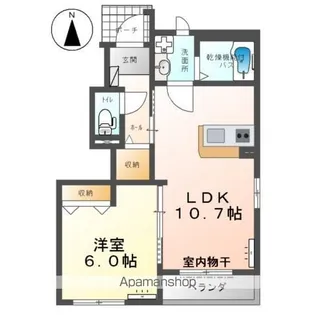 ディアフォレストⅡ【101号室】の間取り