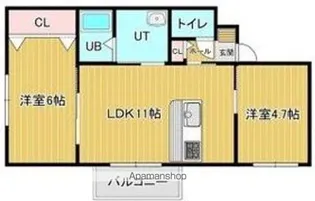 エターナル松川【201号室】の間取り