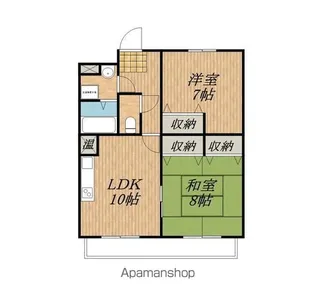 レジデンス市田【203号室】の間取り