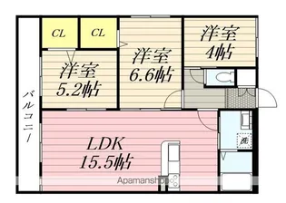 A2麻生(エーツーアサブ)【4階】の間取り