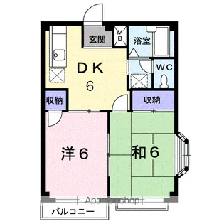フランボワーズB【2階】の間取り