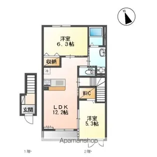 グランシード壱番館【2階】の間取り
