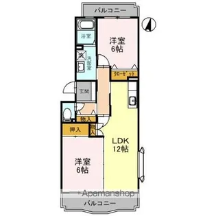エーデルハイム峯岸【101号室】の間取り