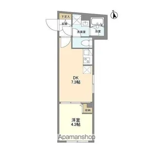 ウェルスクエア学芸大学Ⅱ【1階】の間取り