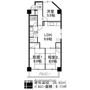 ジュネス21【2階】の間取り