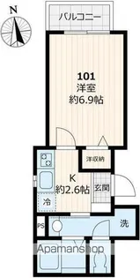 コーラル【101号室号室】の間取り