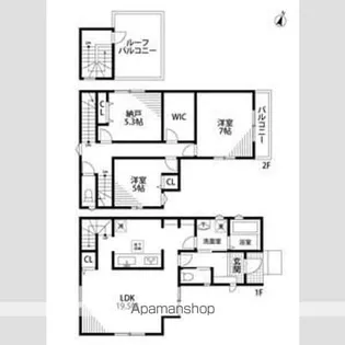 東京都福生市武蔵野台2丁目【一戸建】の間取り