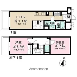 ADMIRAL HIMONYA【1階】の間取り
