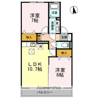 ラマージュI【1階】の間取り