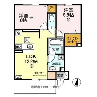 ソシア B【1階】の間取り