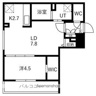 ALPHA GARDEN新札幌【402号室】の間取り
