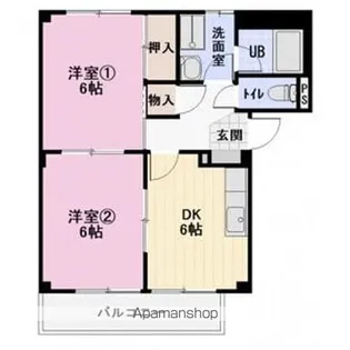 SURPLUS TWOローデアコートA【2階】の間取り