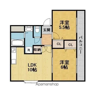 サウスグランデ曽根【3階】の間取り