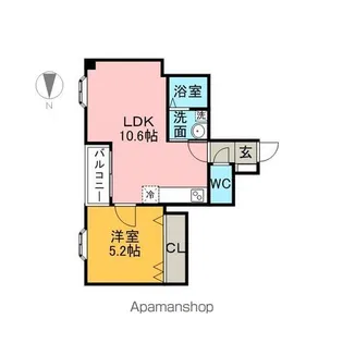グランデージ中央町【302.号室】の間取り
