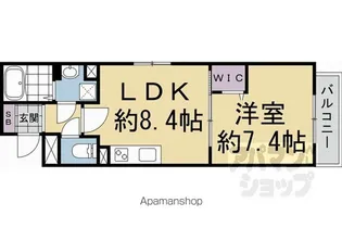 Sフラット円町【303号室】の間取り