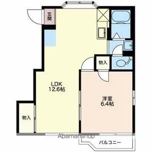 フォーブルやまとAB【B201号室】の間取り