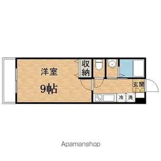 アジュール由木【102号室】の間取り