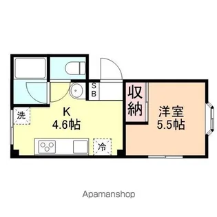 コーポ中川【101号室】の間取り