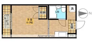 アパルト−ノイン【1階】の間取り