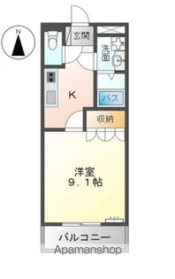 ルミナスハイム遠藤【207号室】の間取り
