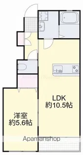 プティーシュシュ雄町【1階】の間取り