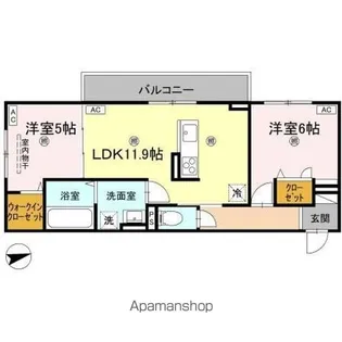 エムフルージュ【2階】の間取り