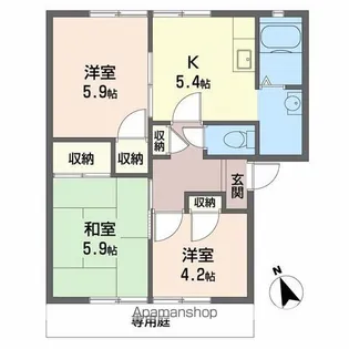 アコーデリア東浜【1階】の間取り