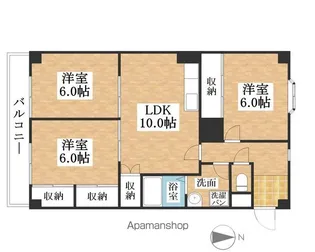 3LDKの間取り画像