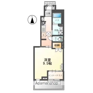 グリーナベルク【1階】の間取り