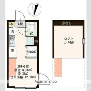 アルブル小岩【2階】の間取り
