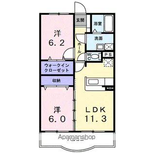 ヒル フィールド ブリーズ館【3階】の間取り
