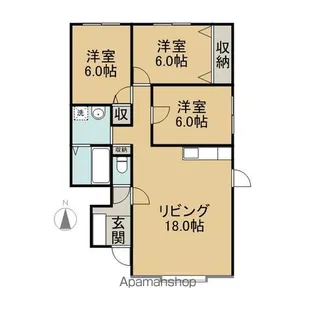 パークビュービスタ【101号室】の間取り