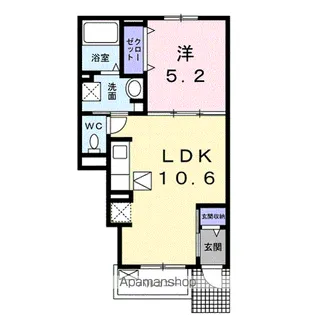 愛媛県新居浜市土橋1丁目【アパート】の間取り