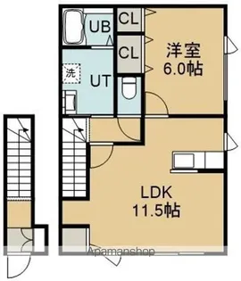 ケイト田家【202号室】の間取り