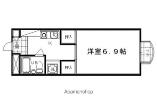 アイリス衣笠【102号室】の間取り