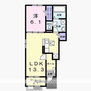 杜の風 人来田【1階】の間取り