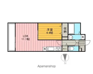 グリシーヌ【2階】の間取り