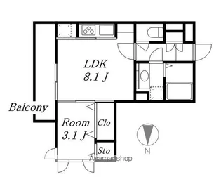 パーチェ浄心【1階】の間取り