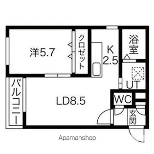 北海道札幌市南区真駒内上町5丁目【マンション】の間取り