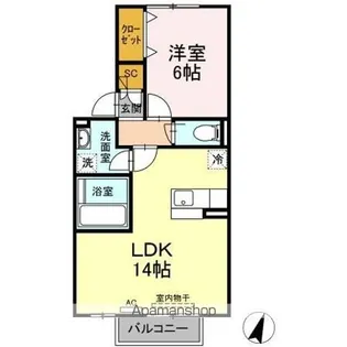 フランボワーズ【2階】の間取り