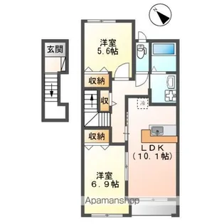 レンミッキLEMMIKKI【2階】の間取り