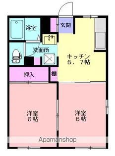 ヴィル・フローリッシュB【101号室】の間取り