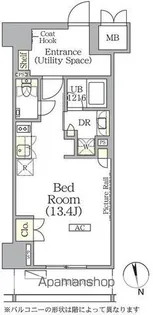 1Rの間取り画像