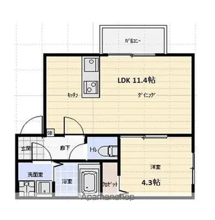 クレオン姪浜壱番館【1階】の間取り