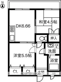 ベルメゾン大曽根【5階】の間取り