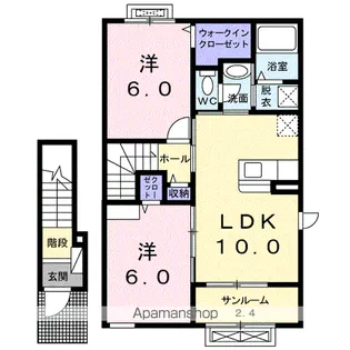 サンリット アヴェニューB【2階】の間取り